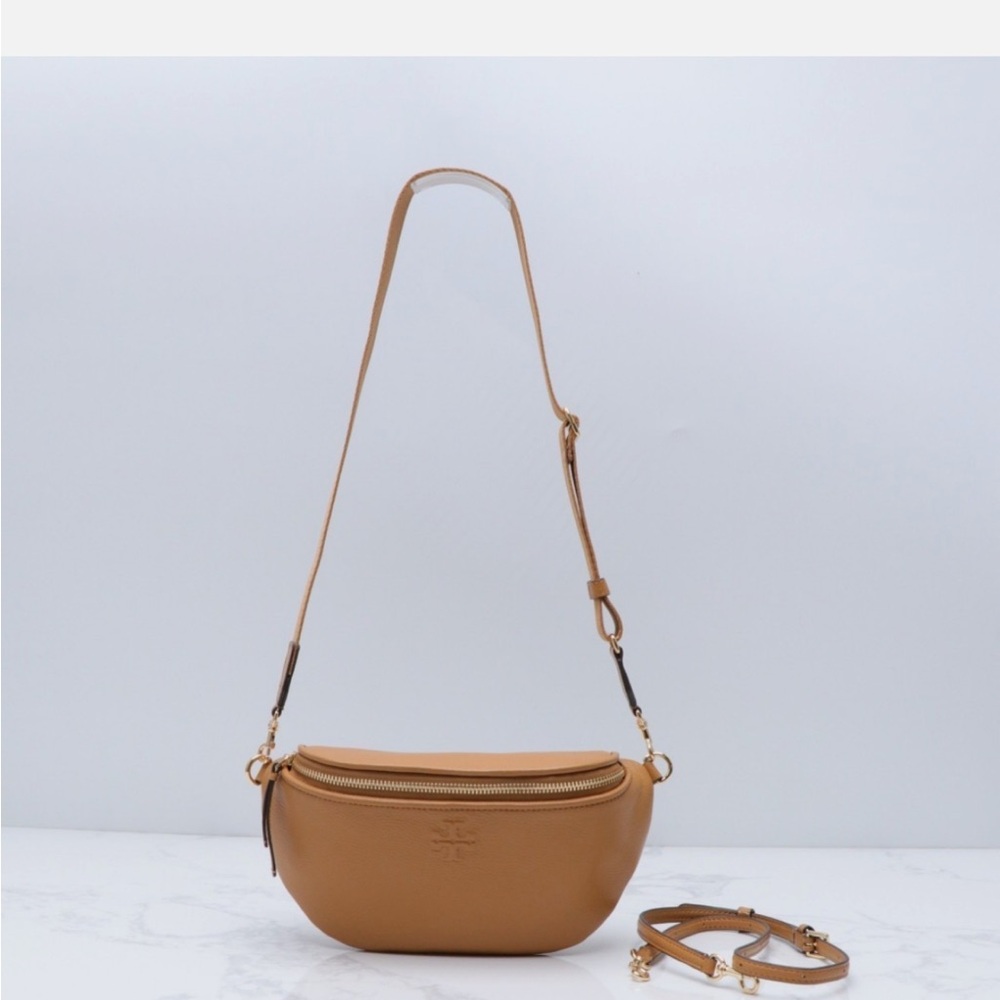 Tory Burch Thea Pebble Leather Fanny Pack Belt Bag— New Arrival
